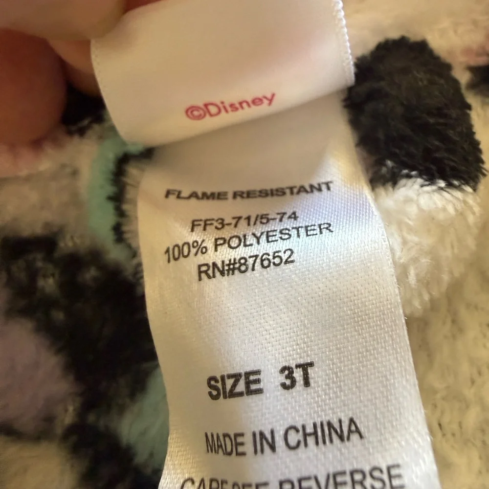 Disney White Minnie Mouse Fleece Robe with Pastel Bows - Picture 7 of 10